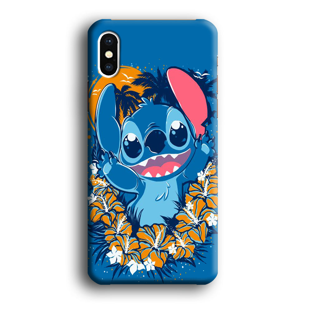 Stitch Blue Wallpaper iPhone XS Case 3D Case