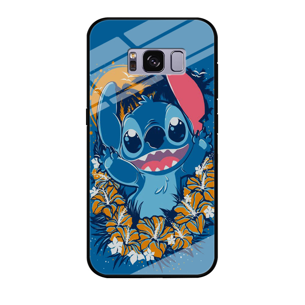 Stitch Blue Wallpaper Samsung Galaxy S8 Case