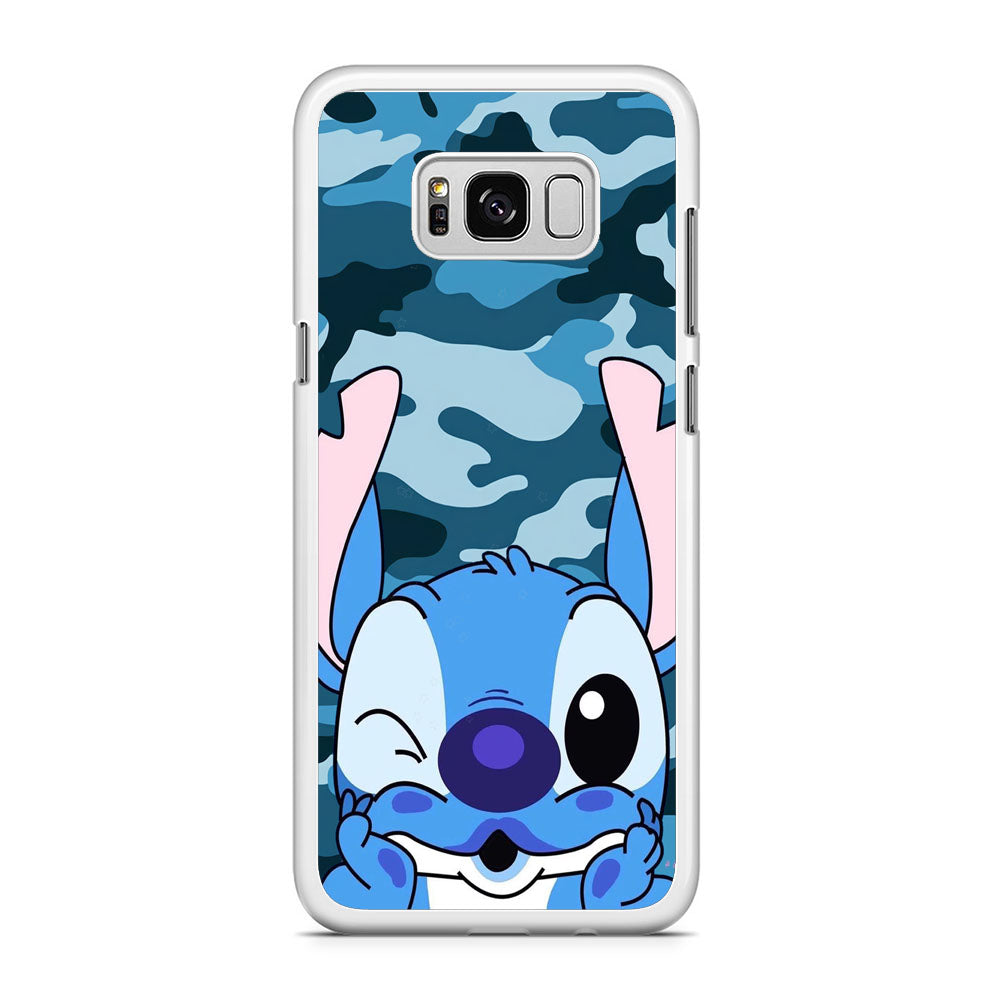 Stitch Blue in Camouflage Samsung Galaxy S8 Case