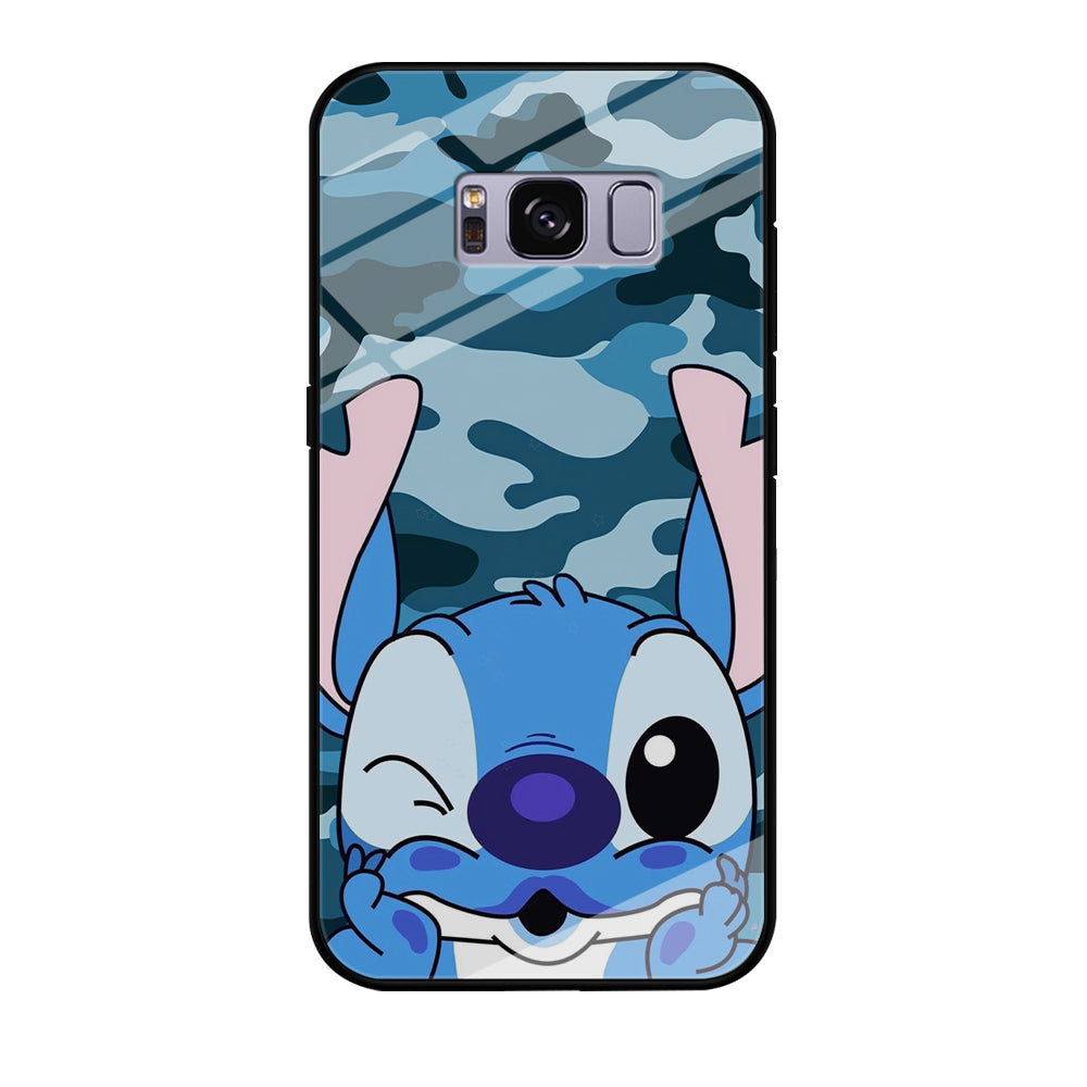 Stitch Blue in Camouflage Samsung Galaxy S8 Case