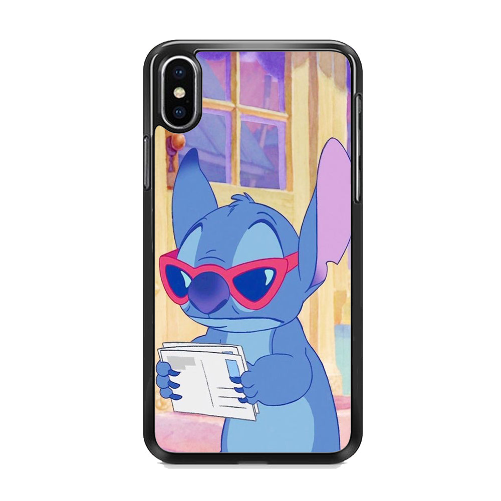 Stitch Cool Style iPhone XS Case Rubber Black (2D Case)