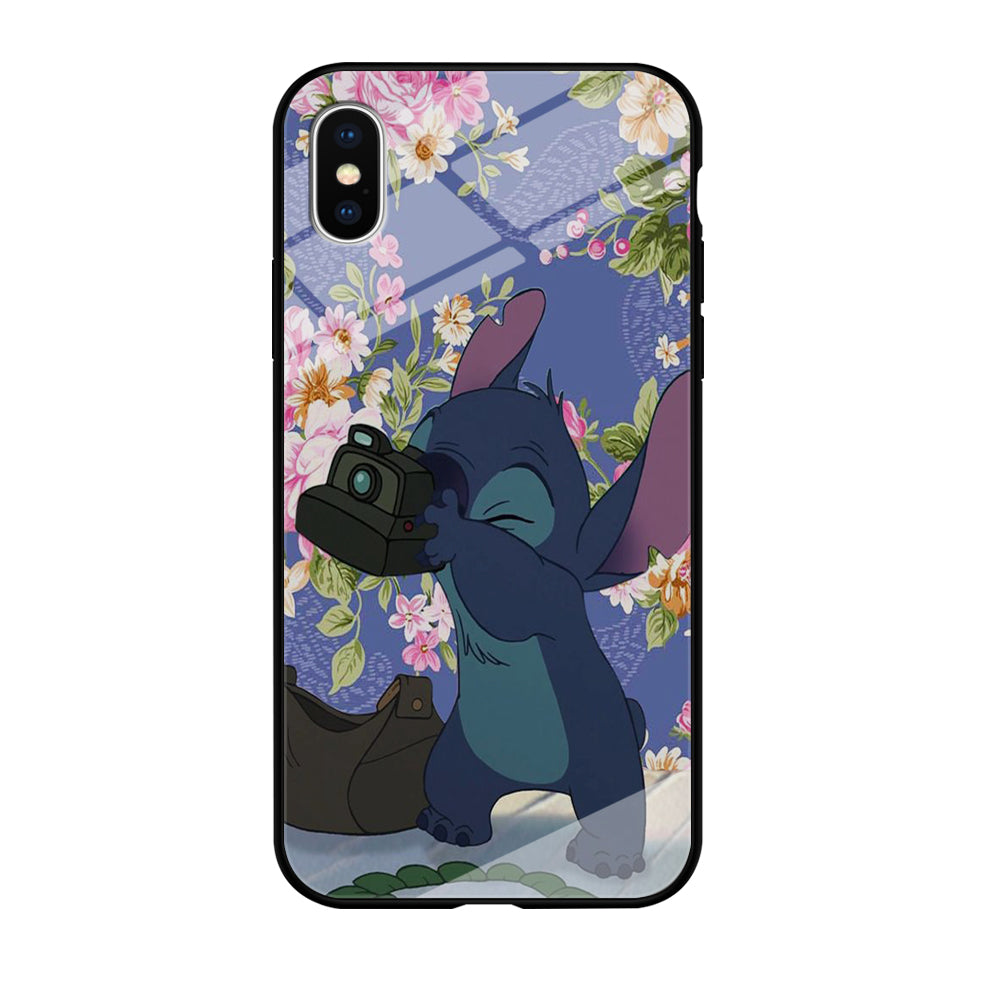 Stitch Fotographer iPhone XS Case Tempered Glass Case