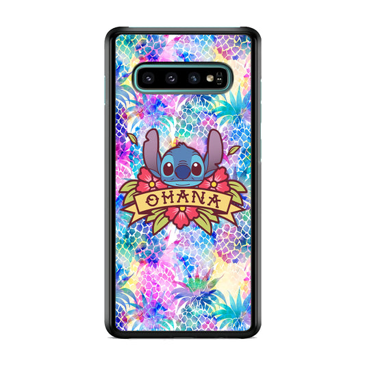 Stitch Ohana on Summer Samsung Galaxy S10 Case