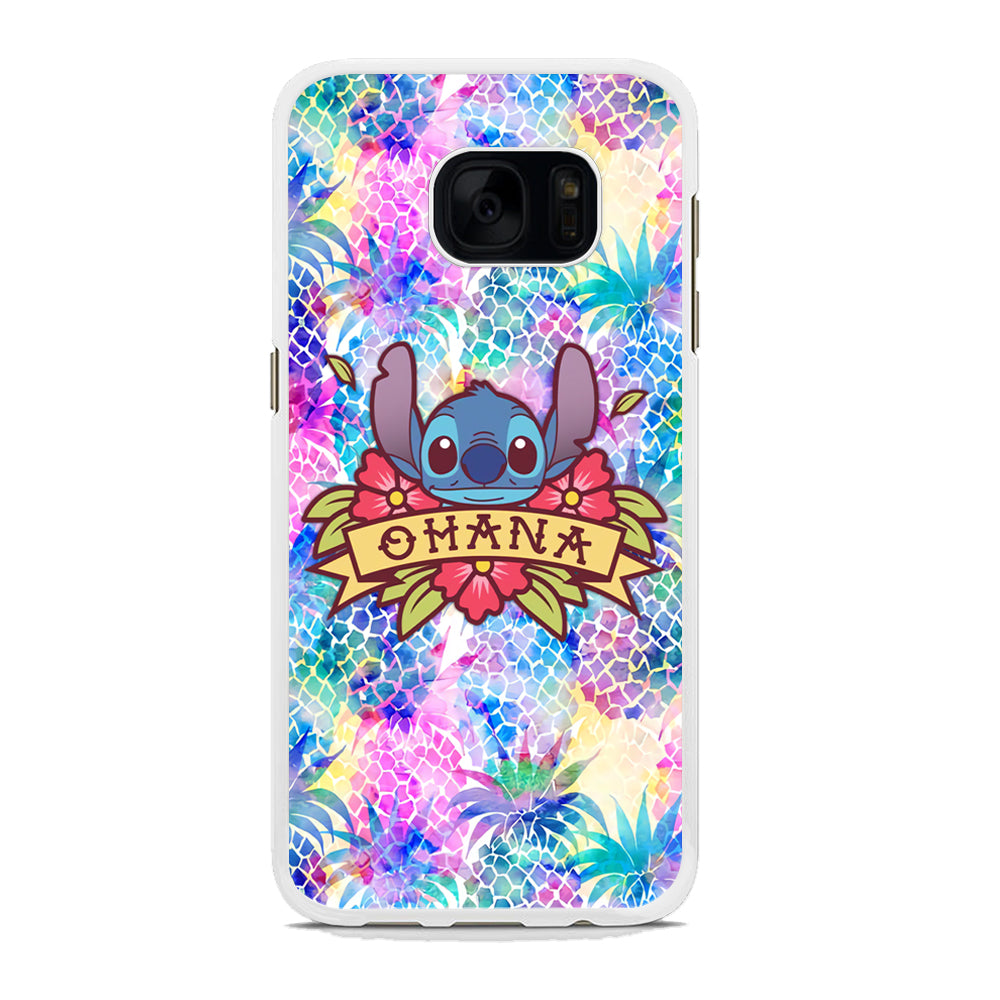 Stitch Ohana on Summer Samsung Galaxy S7 Edge Case