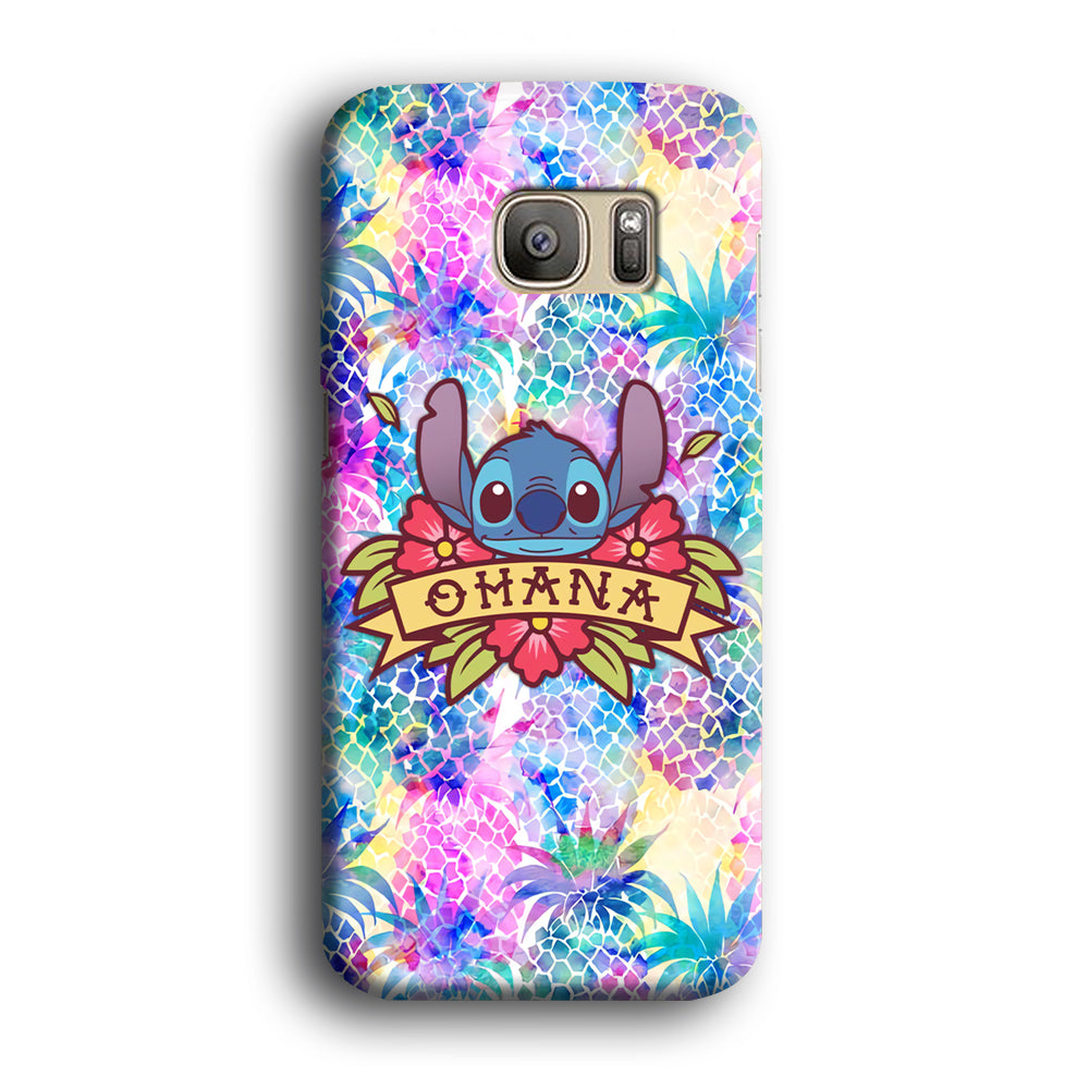 Stitch Ohana on Summer Samsung Galaxy S7 Edge Case