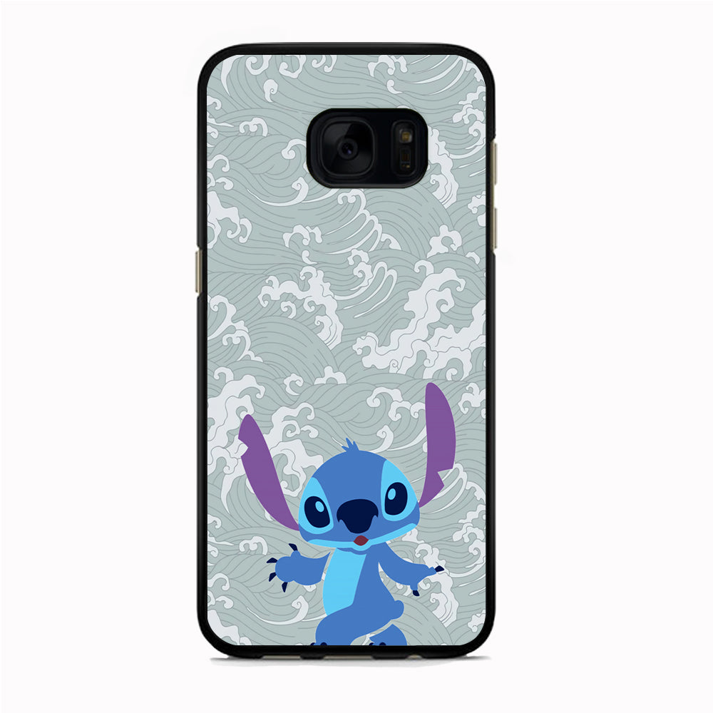Stitch Walk on The Wave Samsung Galaxy S7 Edge Case