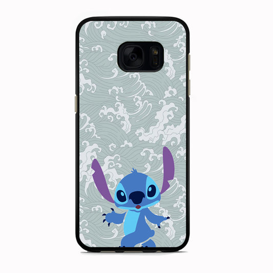 Stitch Walk on The Wave Samsung Galaxy S7 Edge Case