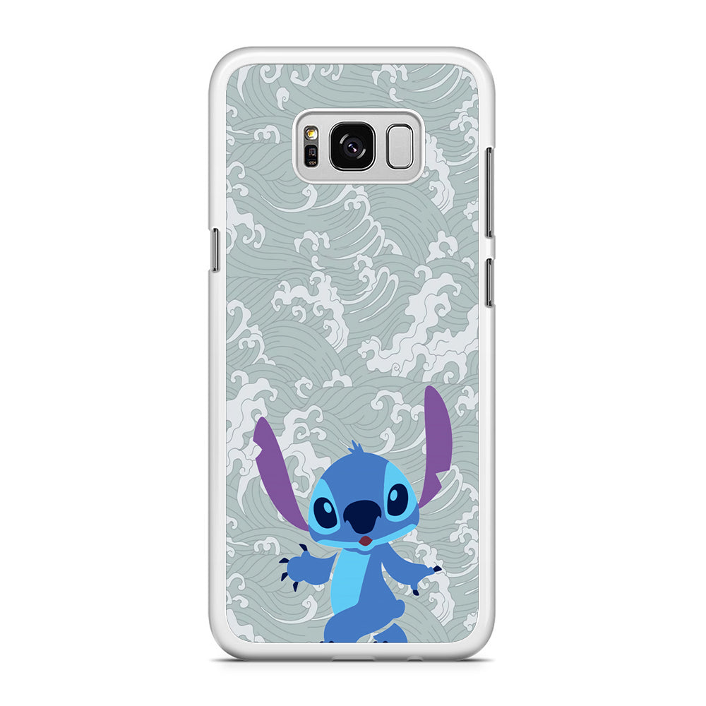 Stitch Walk on The Wave Samsung Galaxy S8 Case