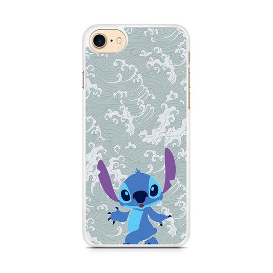 Stitch Walk on The Wave iPhone 8 Case