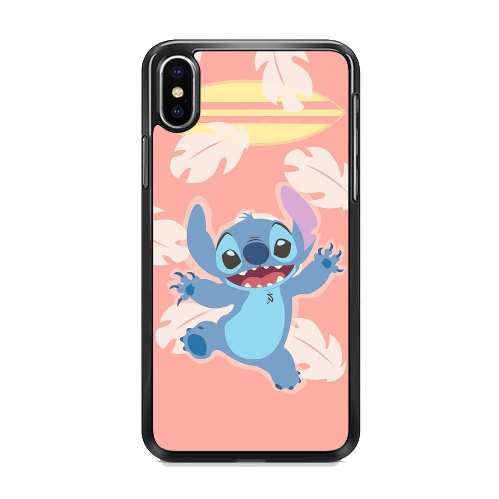 Stitch With Surfing Board iPhone XS Case