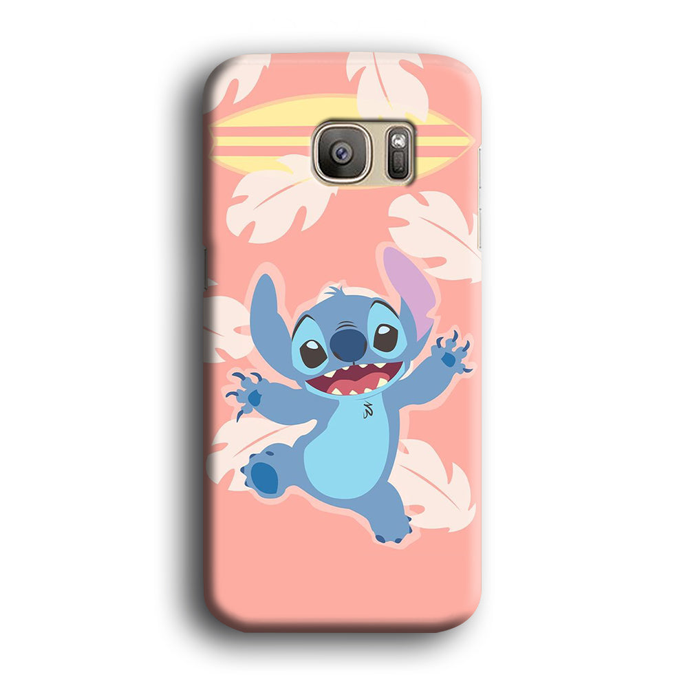 Stitch With Surfing Board Samsung Galaxy S7 Edge Case