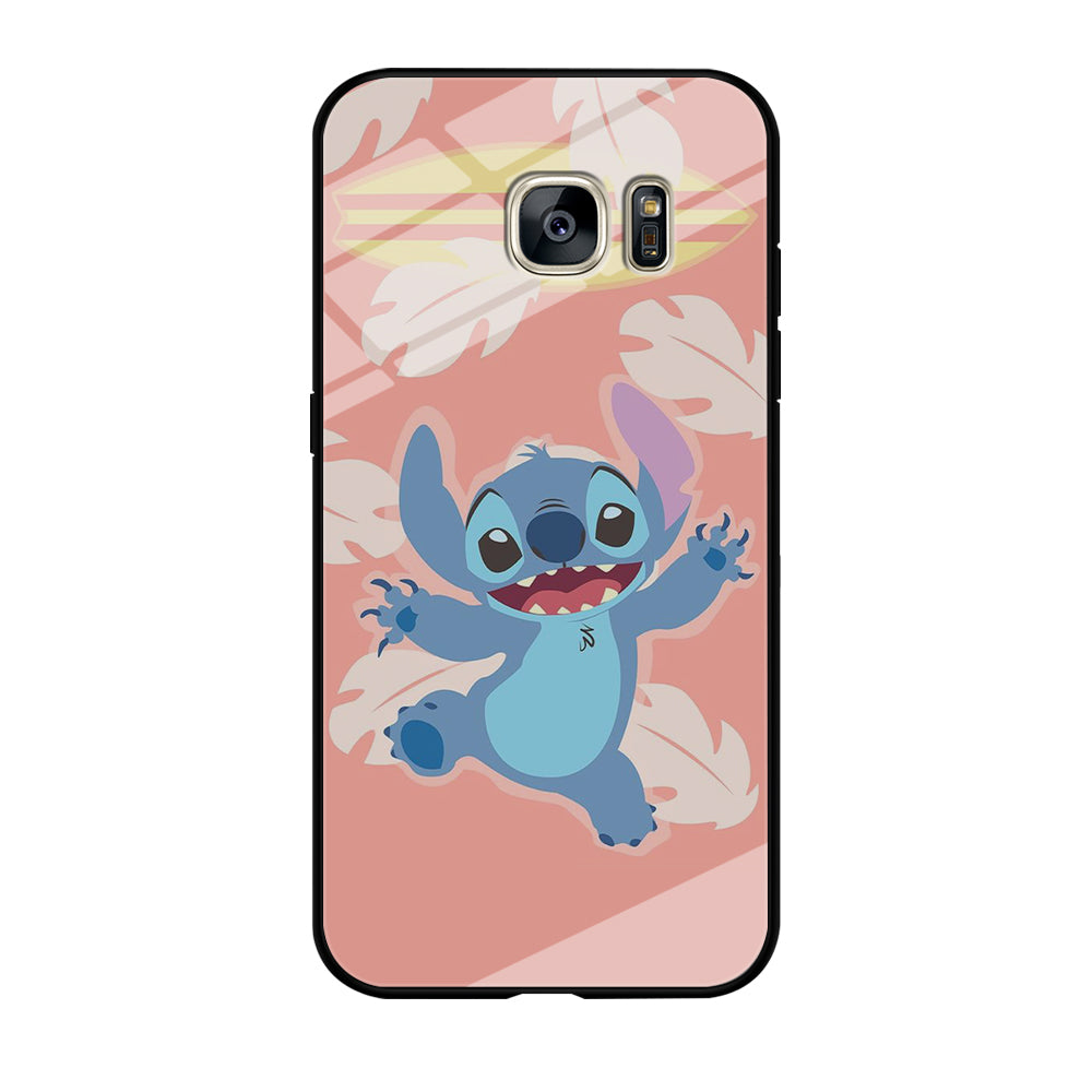 Stitch With Surfing Board Samsung Galaxy S7 Edge Case