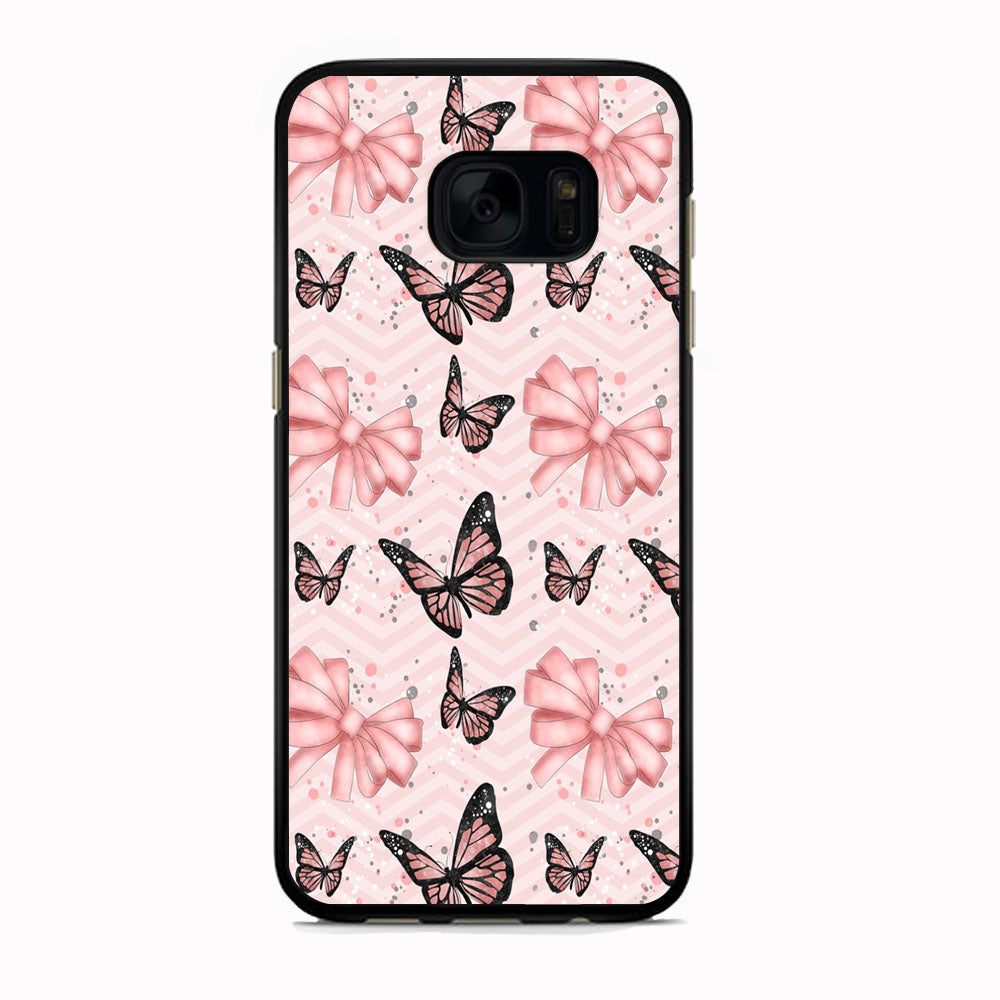 Strip Beauty Butterfly Samsung Galaxy S7 Edge Case
