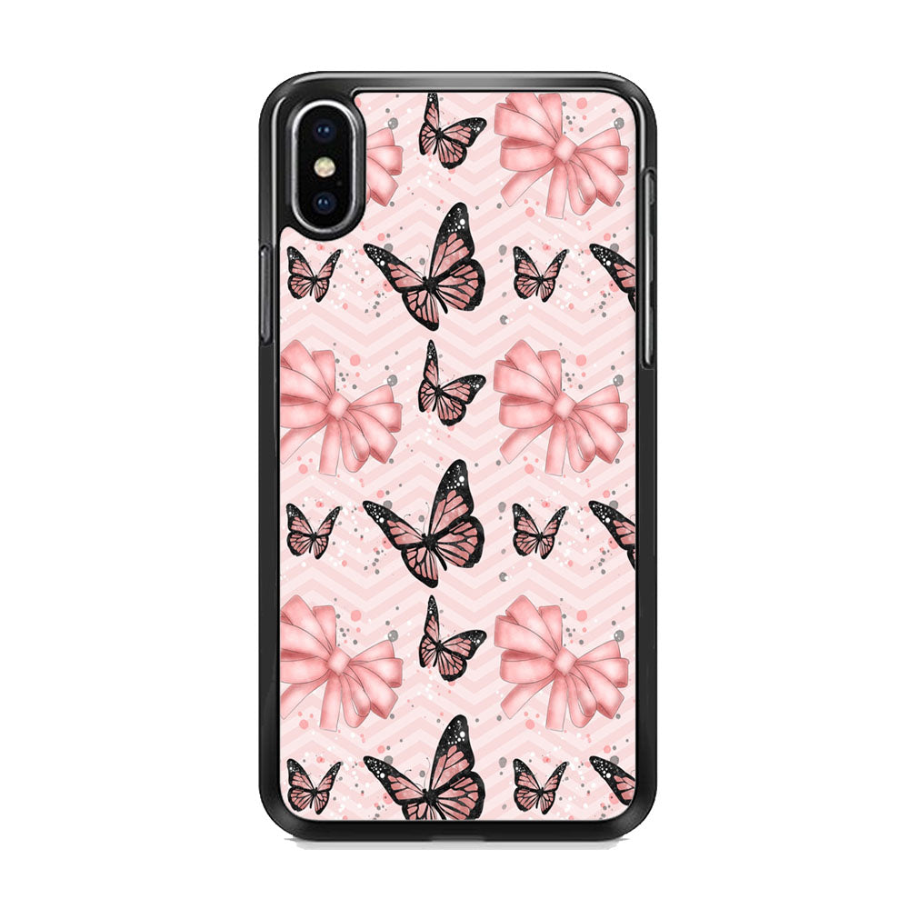 Strip Beauty Butterfly iPhone XS Case