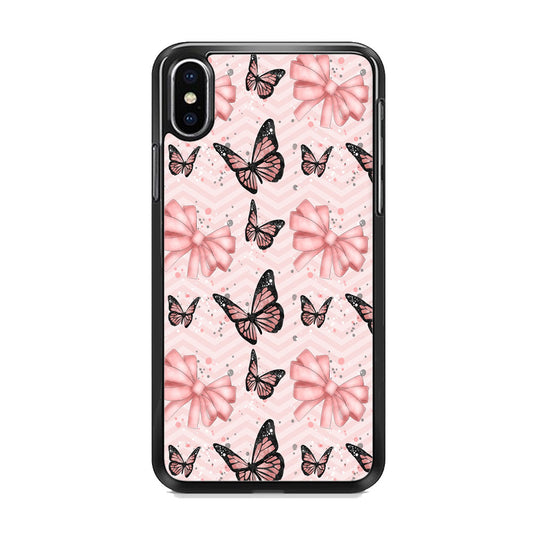 Strip Beauty Butterfly iPhone XS Case