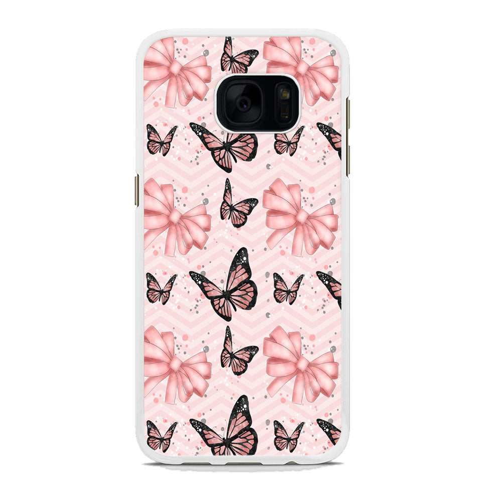 Strip Beauty Butterfly Samsung Galaxy S7 Edge Case