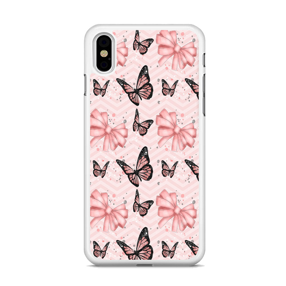 Strip Beauty Butterfly iPhone XS Case