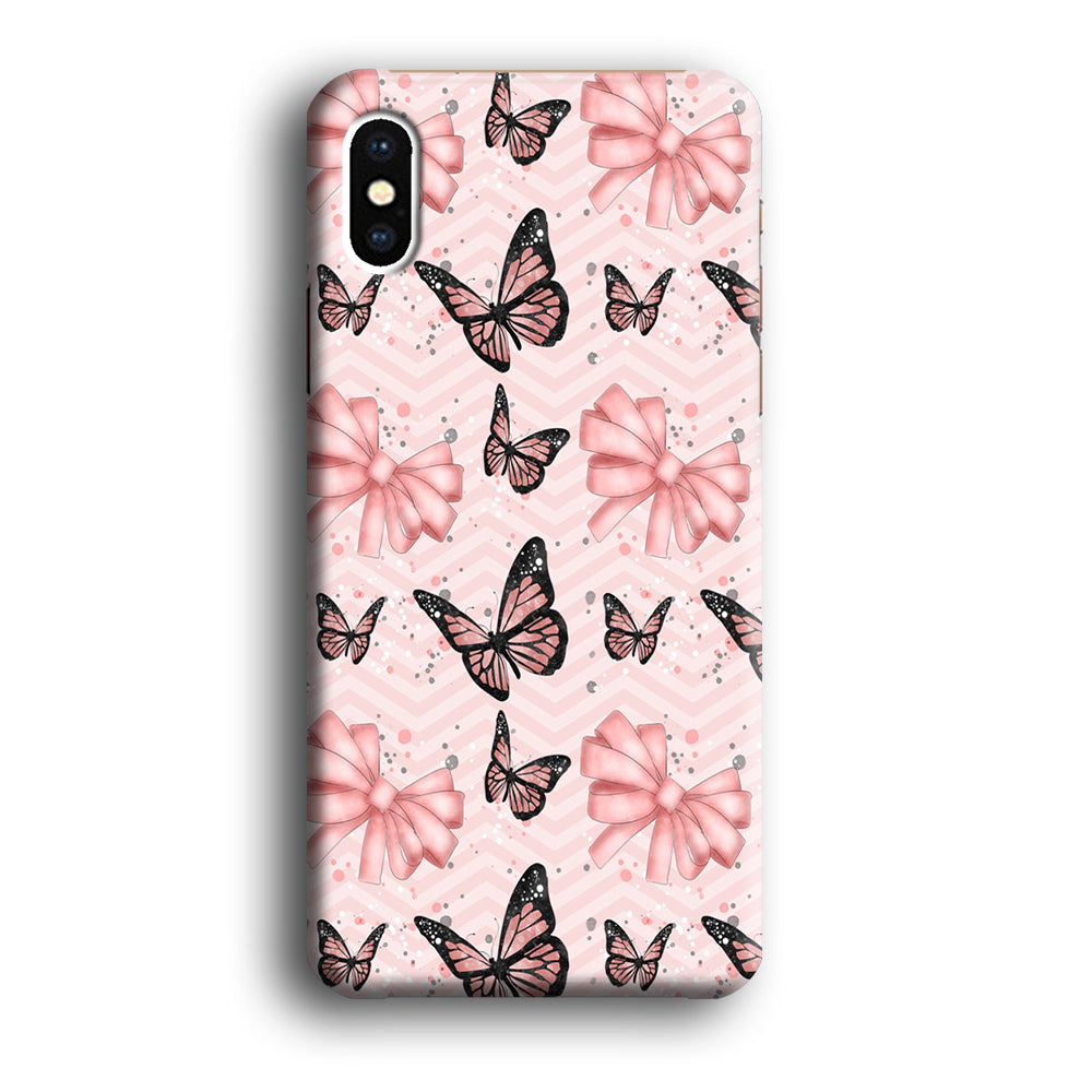 Strip Beauty Butterfly iPhone XS Case