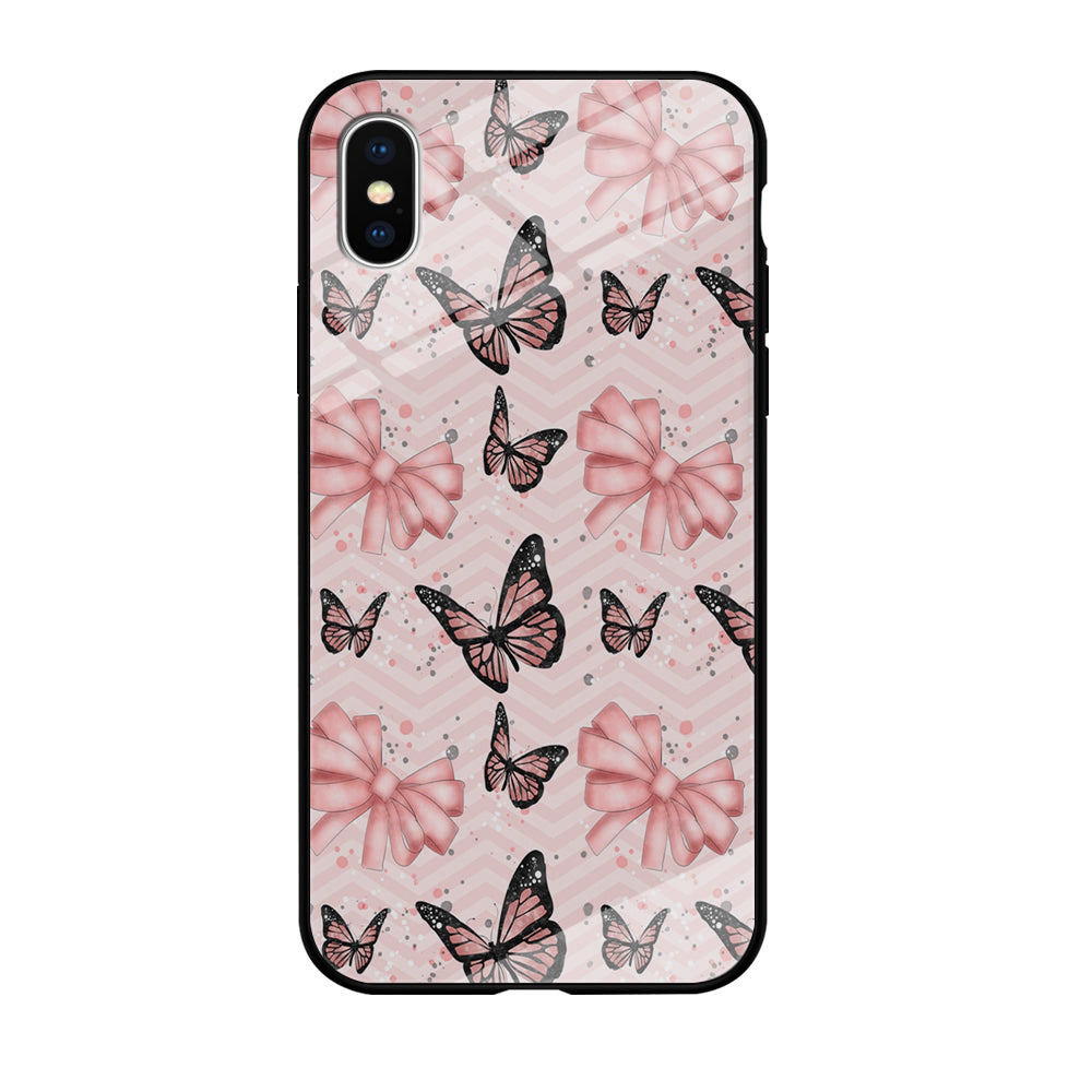 Strip Beauty Butterfly iPhone XS Case