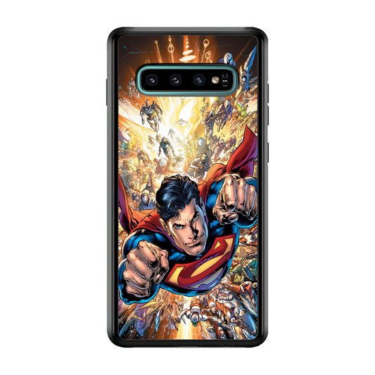 Superman Space Battle Samsung Galaxy S10 Case