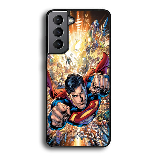 Superman Space Battle Samsung Galaxy S21 Plus Case - Carneyforia