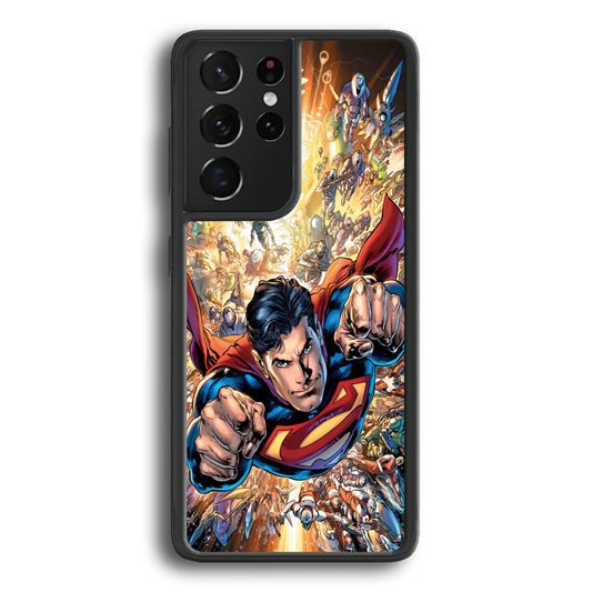 Superman Space Battle Samsung Galaxy S21 Ultra Case