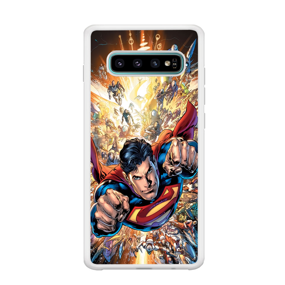 Superman Space Battle Samsung Galaxy S10 Case