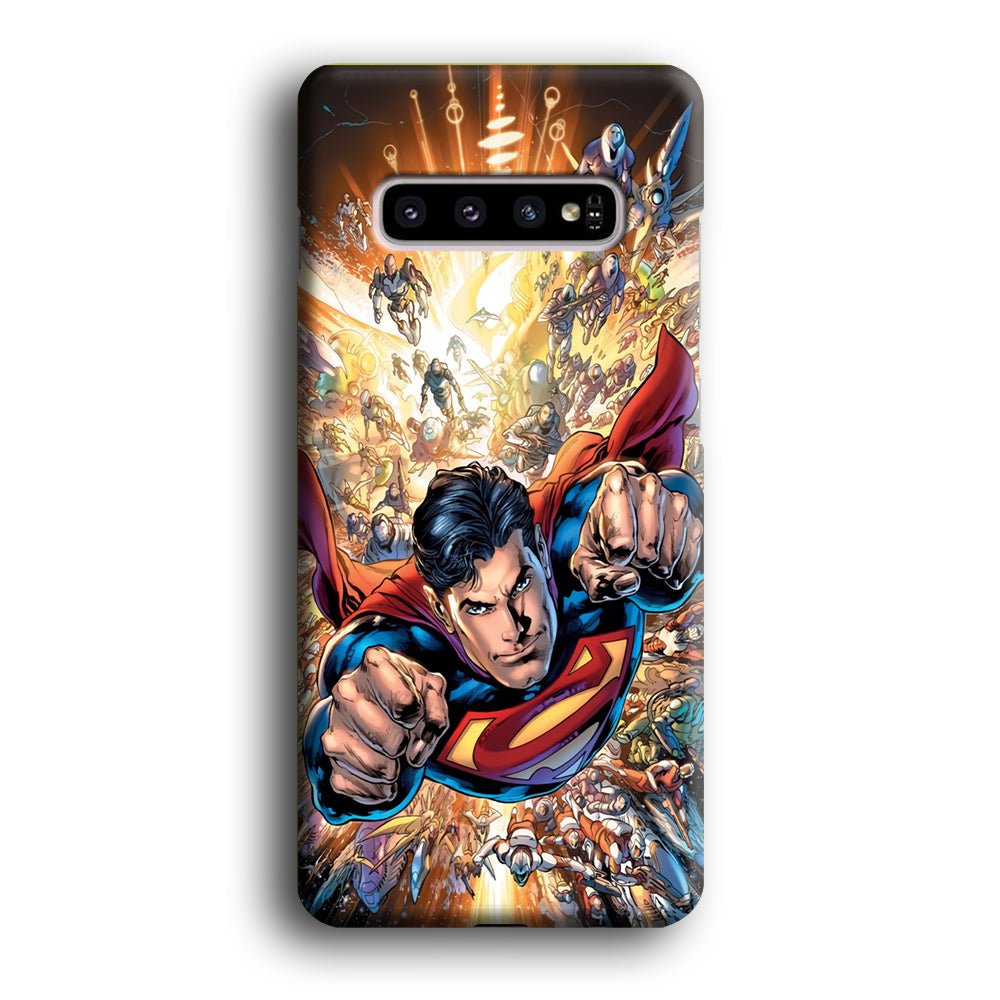 Superman Space Battle Samsung Galaxy S10 Case