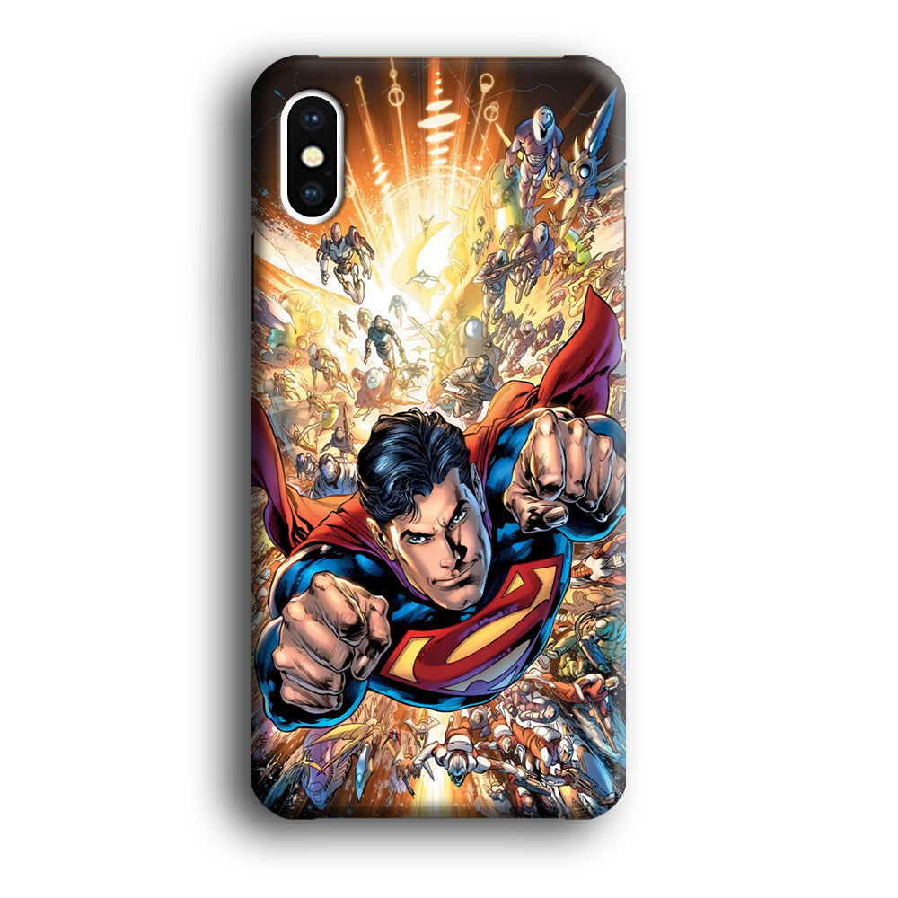 Superman Space Battle iPhone X Case