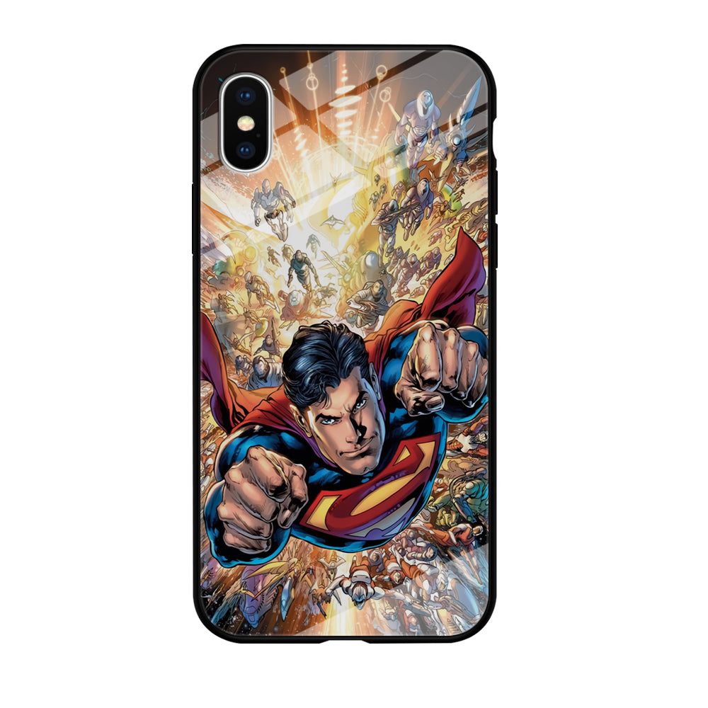 Superman Space Battle iPhone X Case