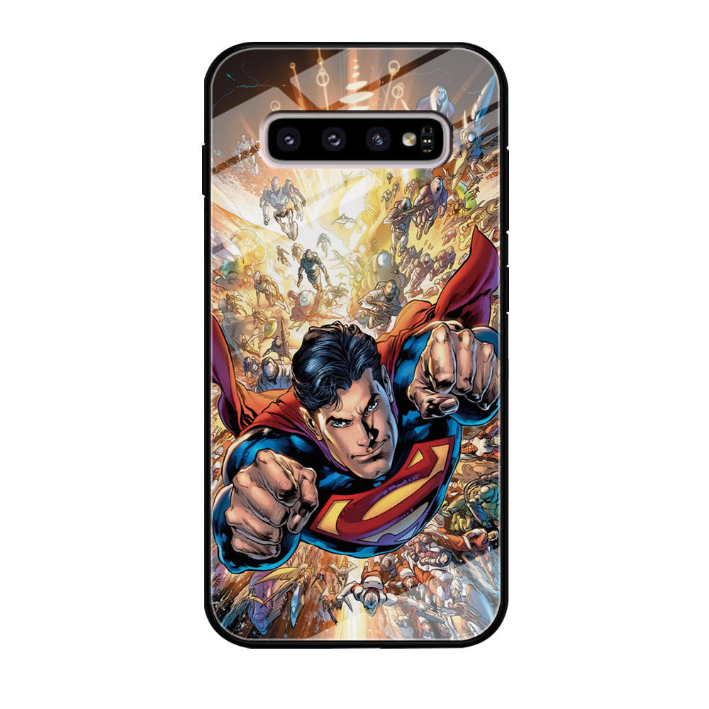 Superman Space Battle Samsung Galaxy S10 Case