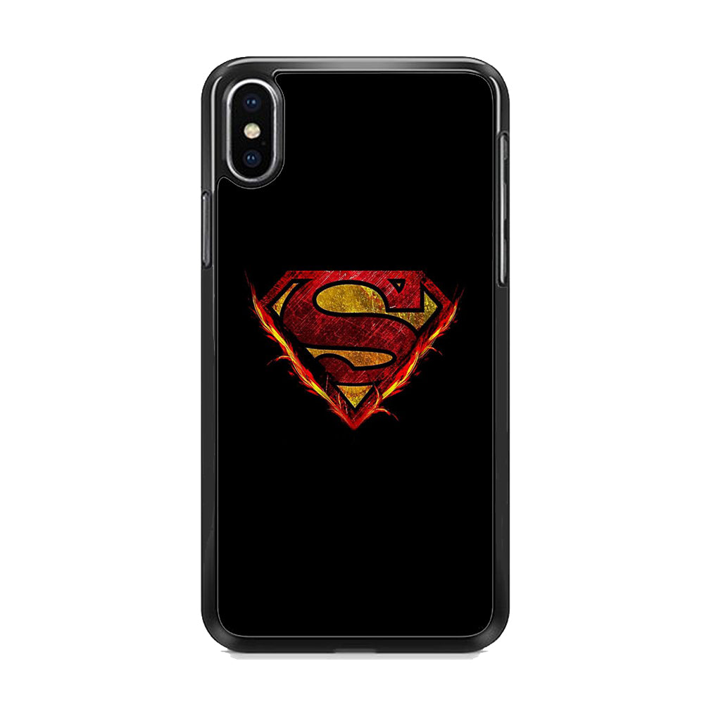 Superman Fire Logo iPhone X Case