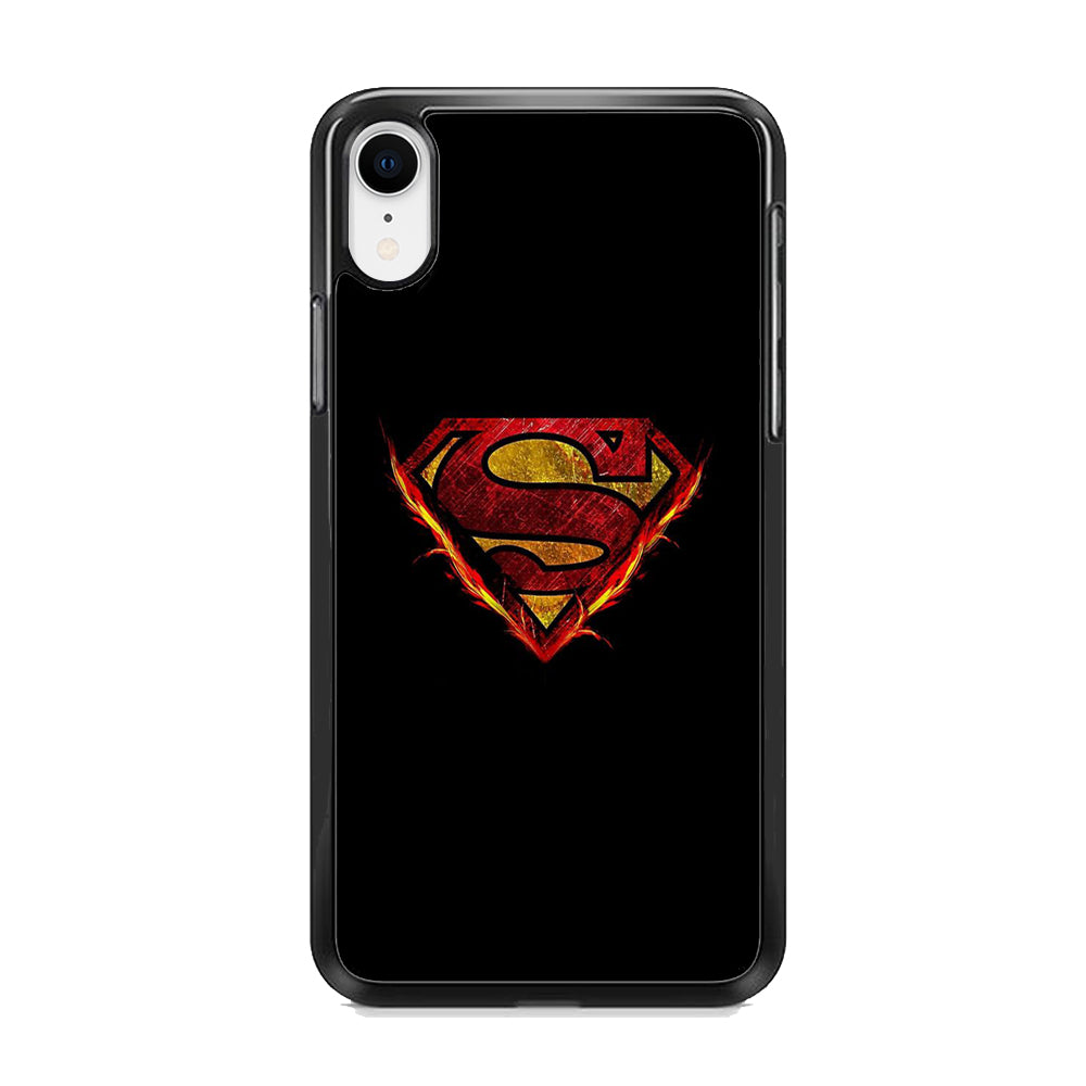 Superman Fire Logo iPhone XR Case