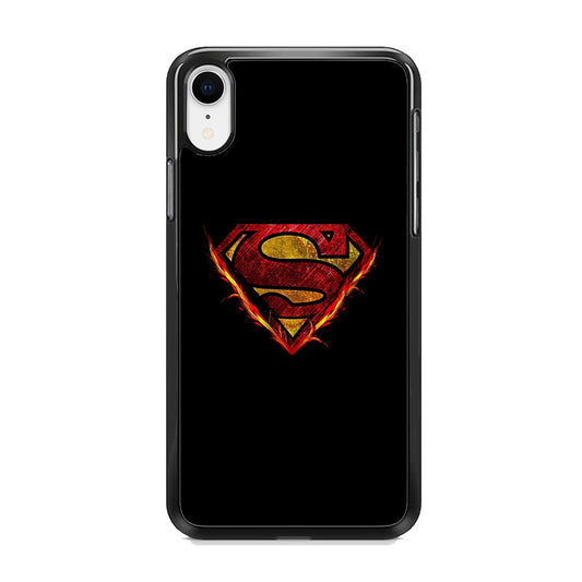 Superman Fire Logo iPhone XR Case