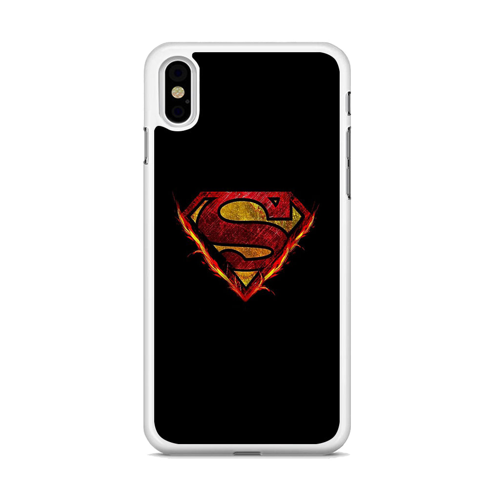 Superman Fire Logo iPhone X Case