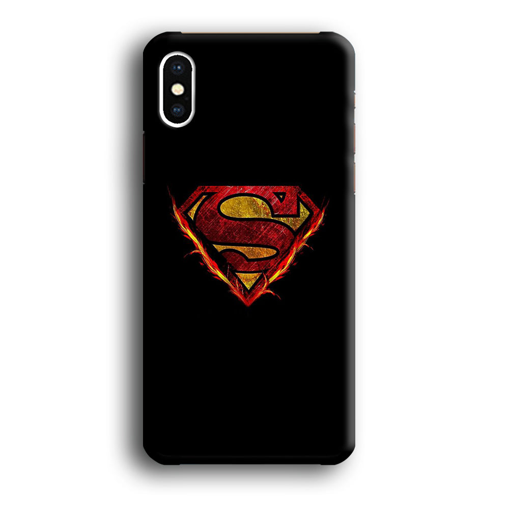 Superman Fire Logo iPhone X Case