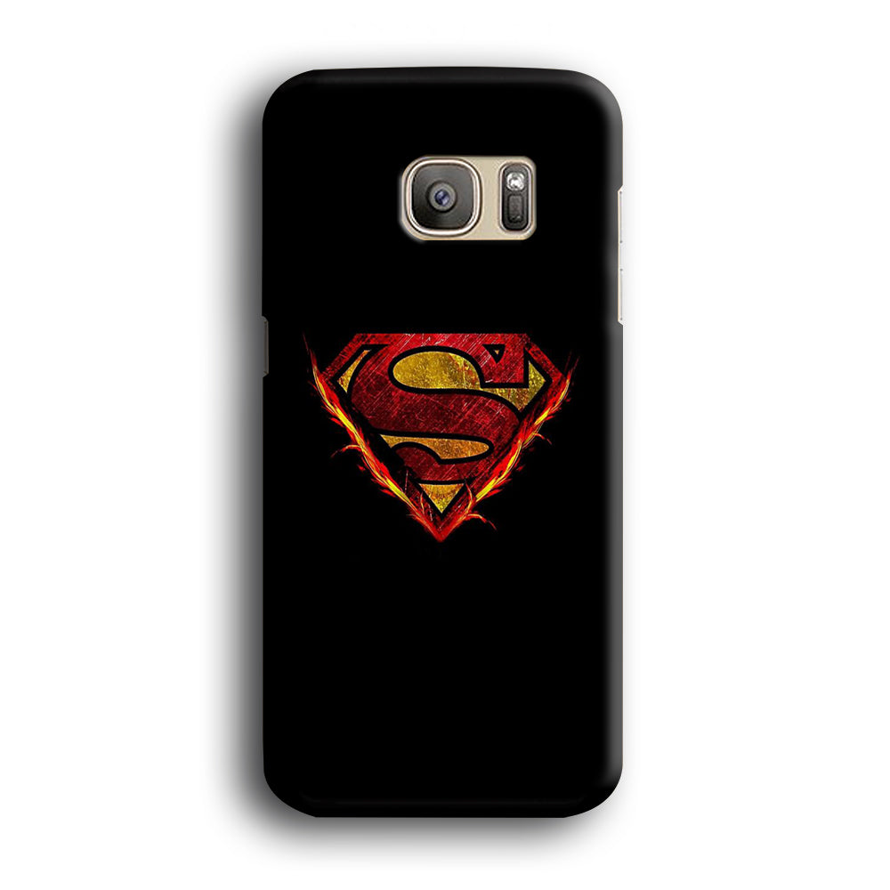 Superman Fire Logo Samsung Galaxy S7 Edge Case