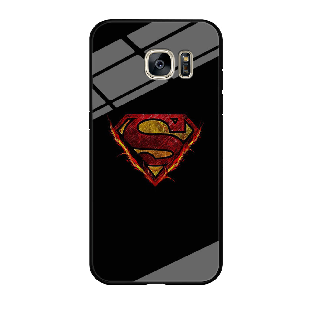 Superman Fire Logo Samsung Galaxy S7 Edge Case
