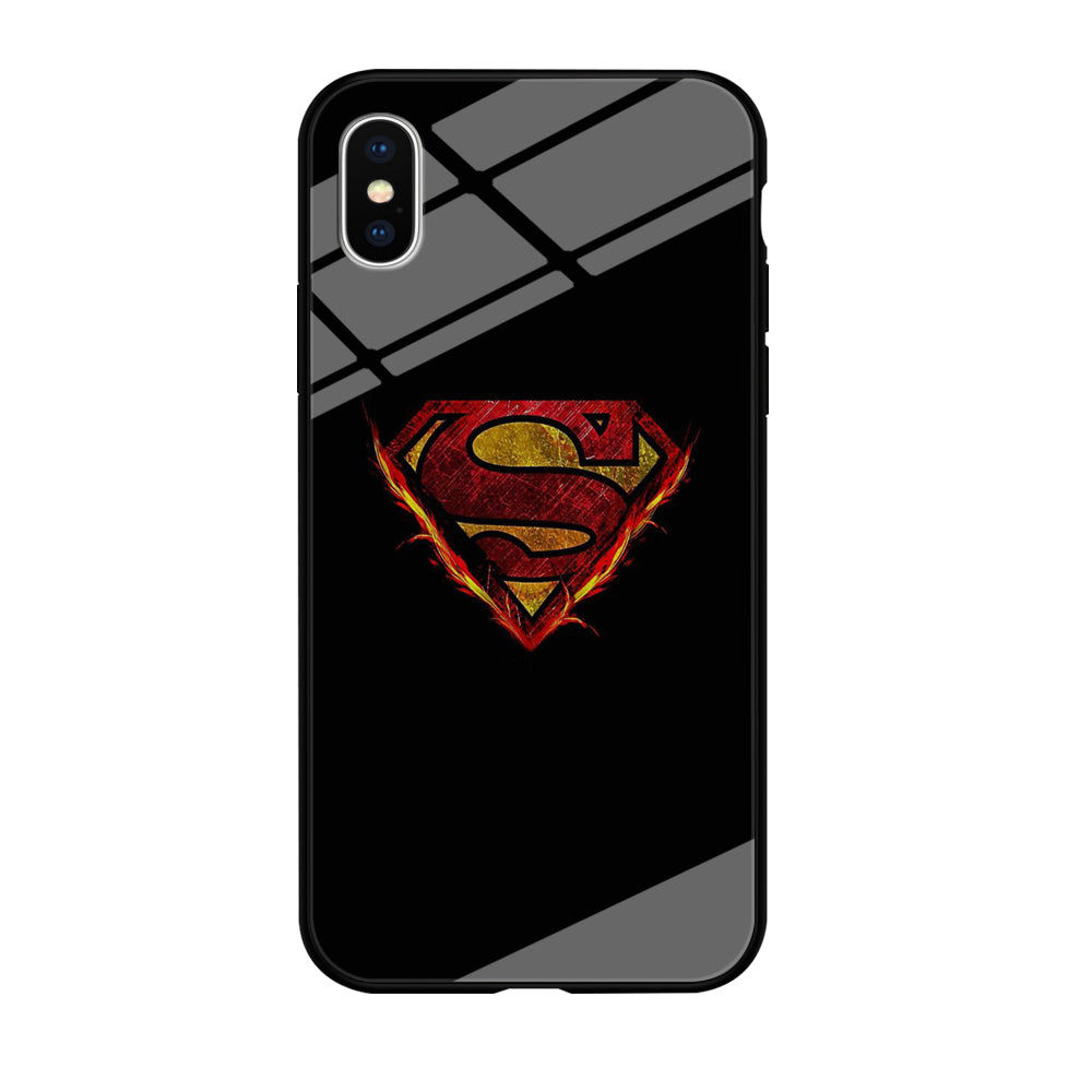 Superman Fire Logo iPhone X Case