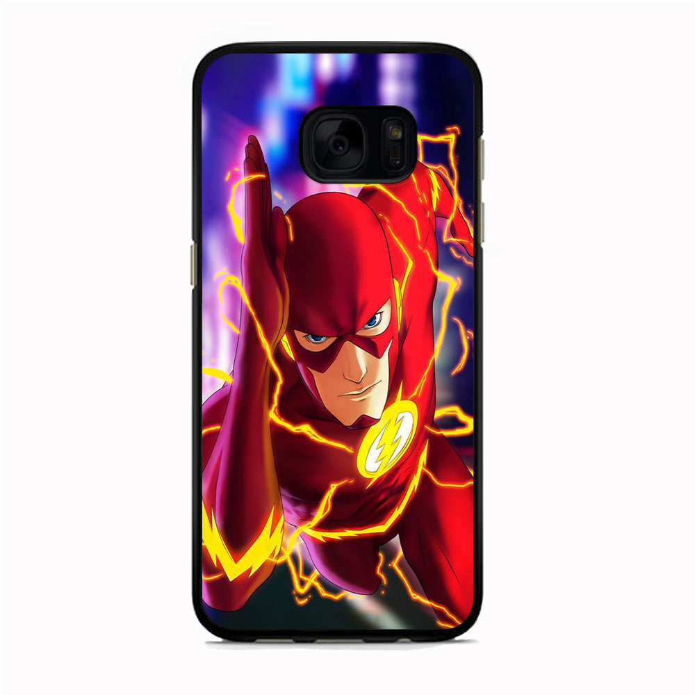 The Flash In Action Samsung Galaxy S7 Case Rubber Black (2D Case)