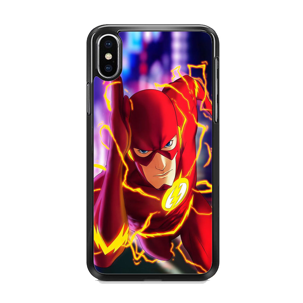 The Flash In Action iPhone X Case