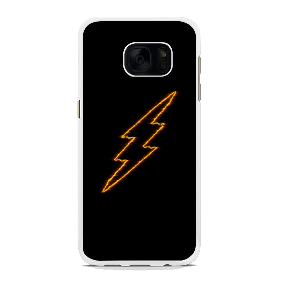 The Flash Light Symbol Samsung Galaxy S7 Case Rubber White (2D Case)