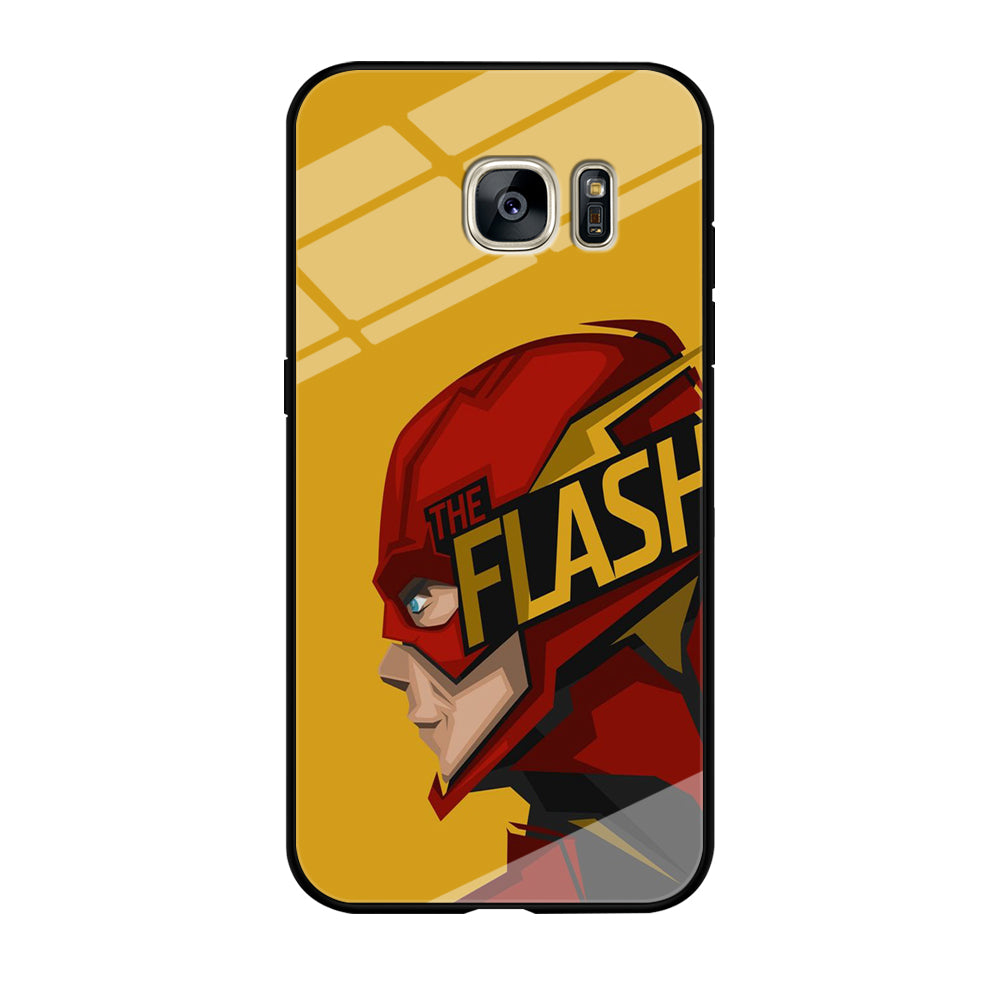 The Flash Side Yelow Samsung Galaxy S7 Case Tempered Glass Case