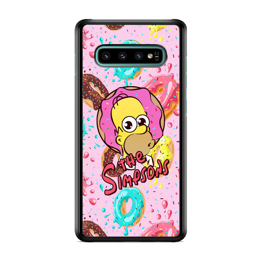 The Simpson Donuts Hunter Samsung Galaxy S10 Case