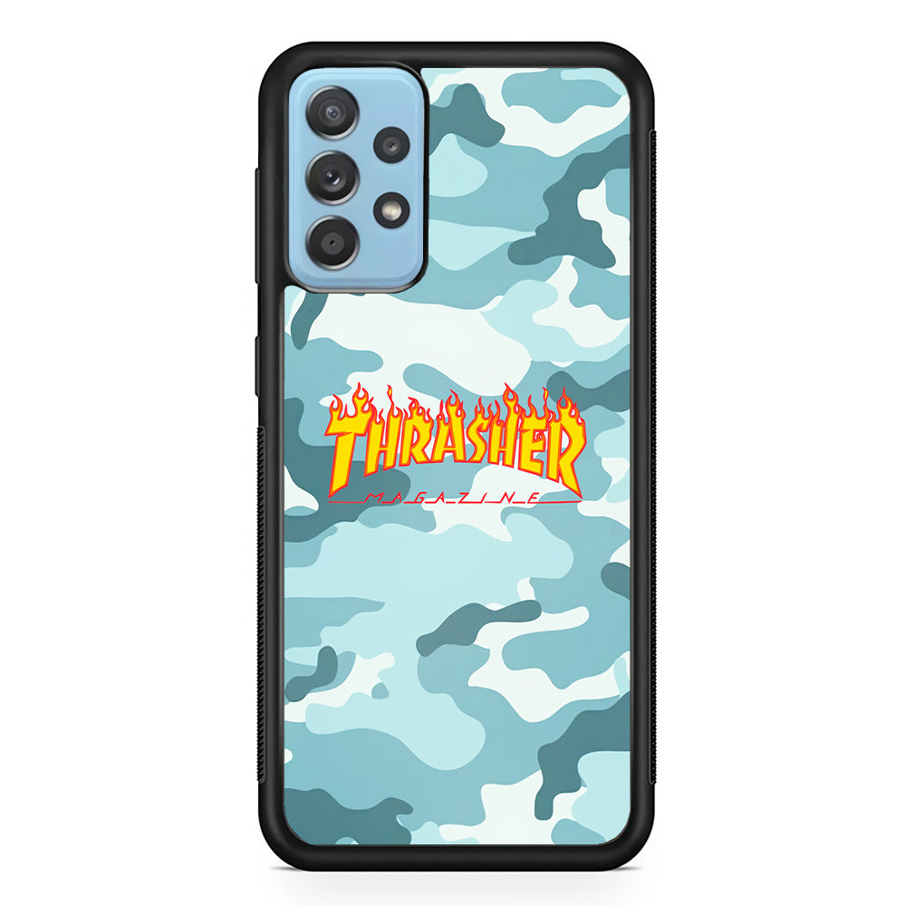 Thrasher Camo Light Blue Samsung Galaxy A72 Case
