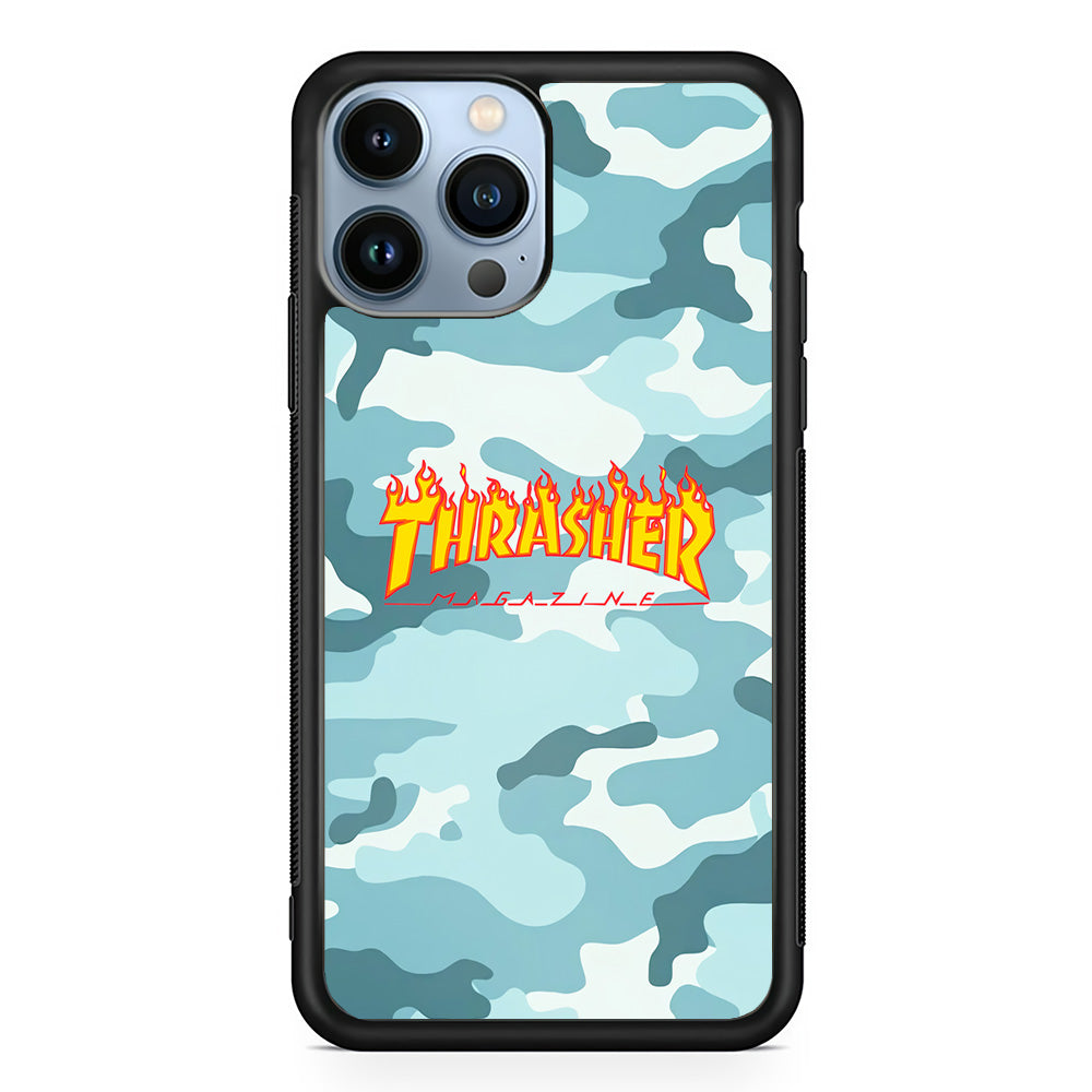 Thrasher Camo Light Blue iPhone 13 Pro Max Case - Carneyforia