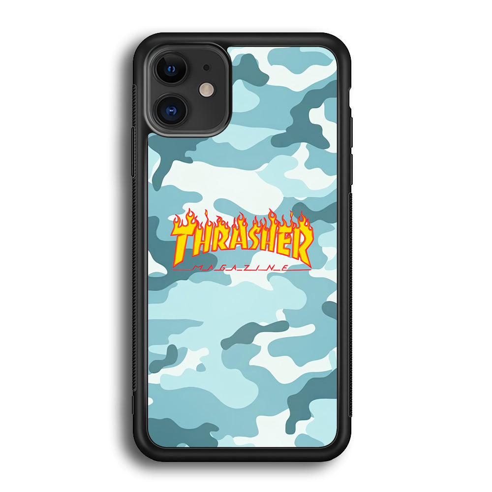 Thrasher Camo Light Blue iPhone 12 Case - Carneyforia