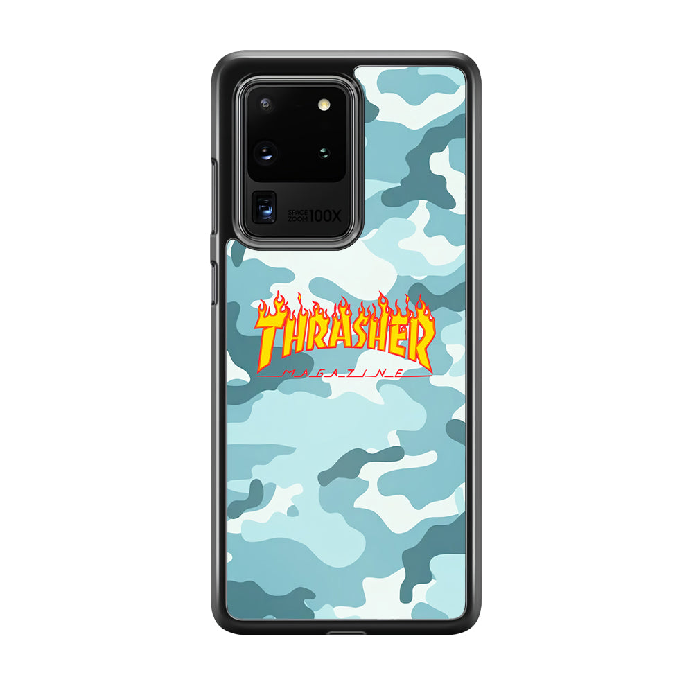 Thrasher Camo Light Blue Samsung Galaxy S20 Ultra Case - Carneyforia