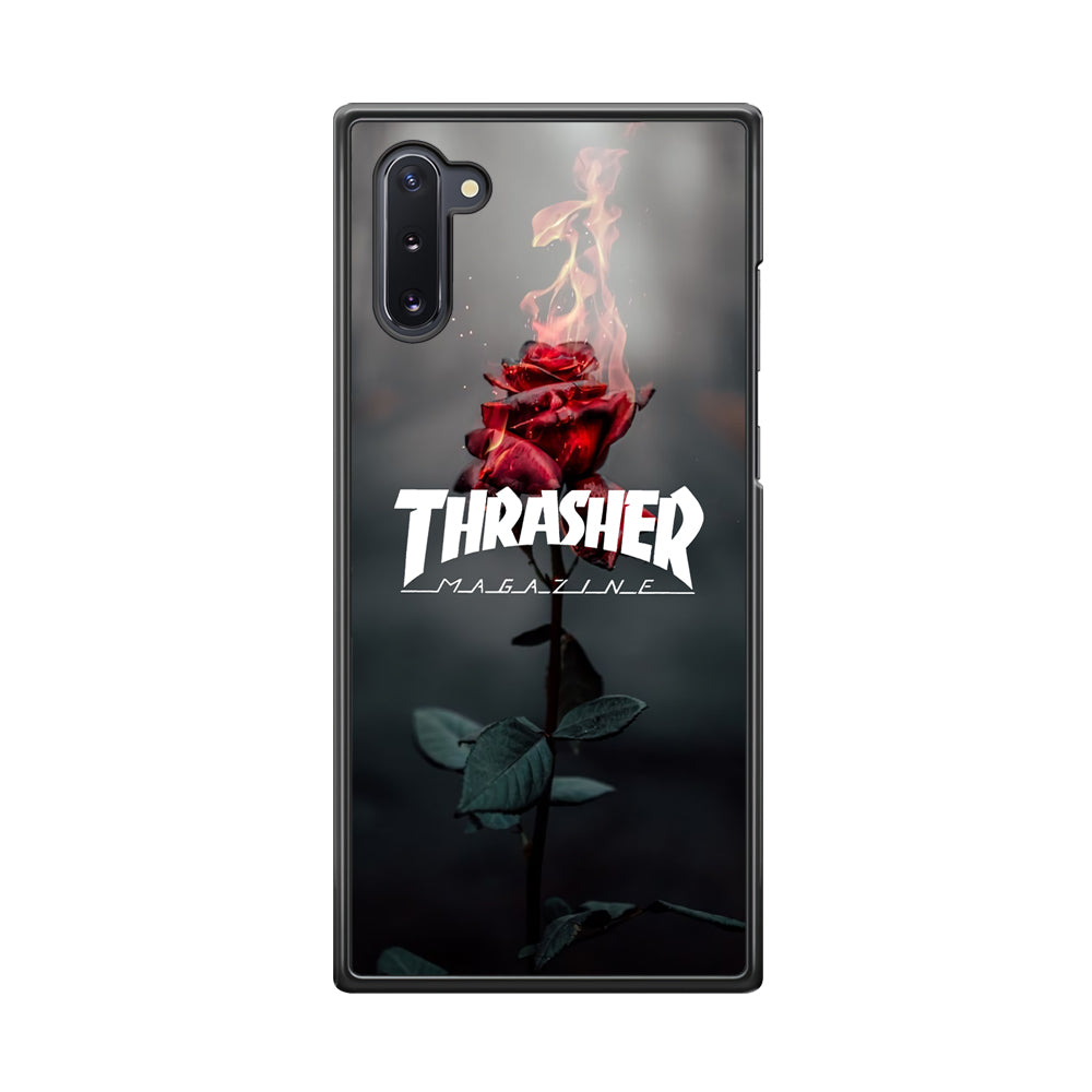 Thrasher Rose Flame Samsung Galaxy Note 10 Case - Carneyforia