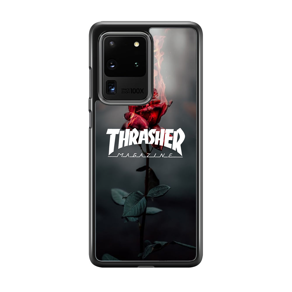 Thrasher Rose Flame Samsung Galaxy S20 Ultra Case - Carneyforia